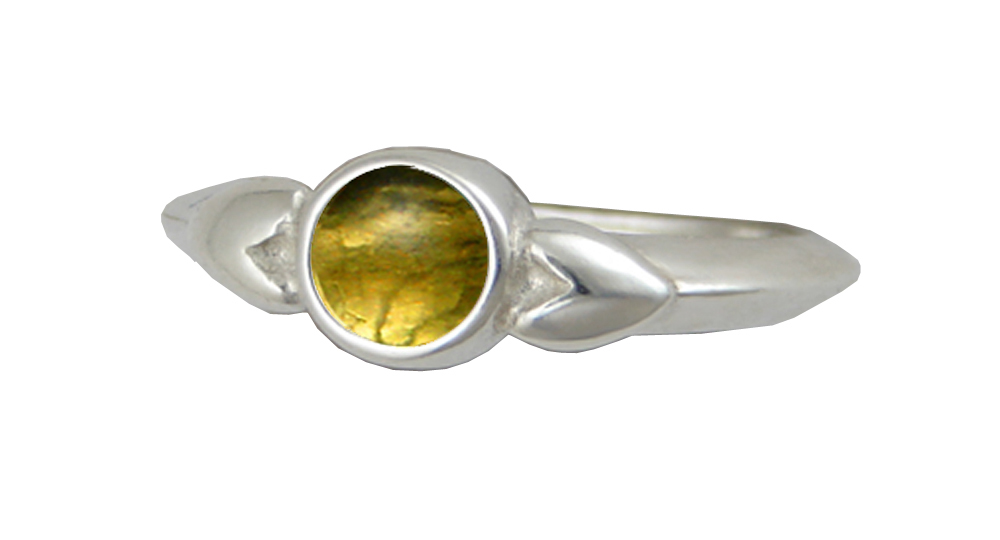 Sterling Silver When Two Hearts Are One Ring With Citrine Size 9